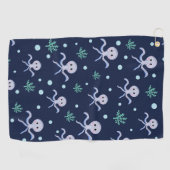 Kraken unter dem Meereskidsmuster Golfhandtuch (Horizontal)