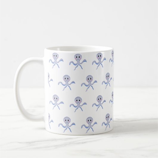 Kraken unter dem Meereskidsmuster Kaffeetasse (Links)