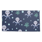 Kraken unter dem Meereskidsmuster Kissenbezug (Rückseite-Links)