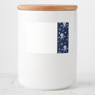 Kraken unter dem Meereskidsmuster Lebensmitteletikett