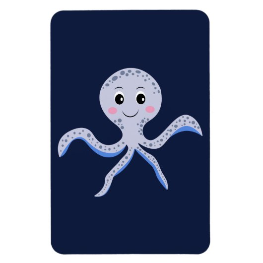 Kraken unter dem Meereskidsmuster Magnet (Vertikal)