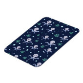 Kraken unter dem Meereskidsmuster Magnet (Linke Seite)