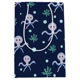 Kraken unter dem Meereskidsmuster Mittlere Geschenktüte