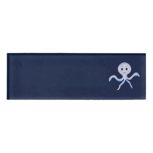 Kraken unter dem Meereskidsmuster Namenschild