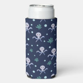 Kraken unter dem Meereskidsmuster Selters Dosenkühler (Seltzer Rückseite)