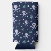 Kraken unter dem Meereskidsmuster Selters Dosenkühler (Rückseite)