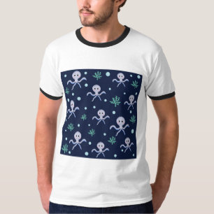 Kraken unter dem Meereskidsmuster T-Shirt