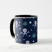 Kraken unter dem Meereskidsmuster Tasse (Vorderseite Links)