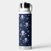 Kraken unter dem Meereskidsmuster Trinkflasche (Hinten)