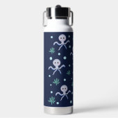 Kraken unter dem Meereskidsmuster Trinkflasche (Vorderseite)