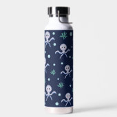 Kraken unter dem Meereskidsmuster Trinkflasche (Links)