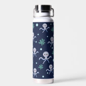 Kraken unter dem Meereskidsmuster Trinkflasche (Rückseite)