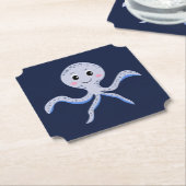 Kraken unter dem Meereskidsmuster Untersetzer (angewinkelt)