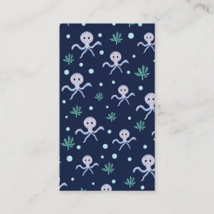 Kraken unter dem Meereskidsmuster Visitenkarte