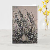 KRAKEN Vintag Print Karte (Gelbe Blume)