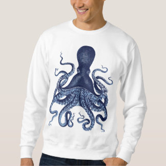 Kraken, Vintage Gravur, Aquarell, Sweatshirt