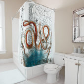 Kraken-Vintage Karte Duschvorhang (Beispiel)