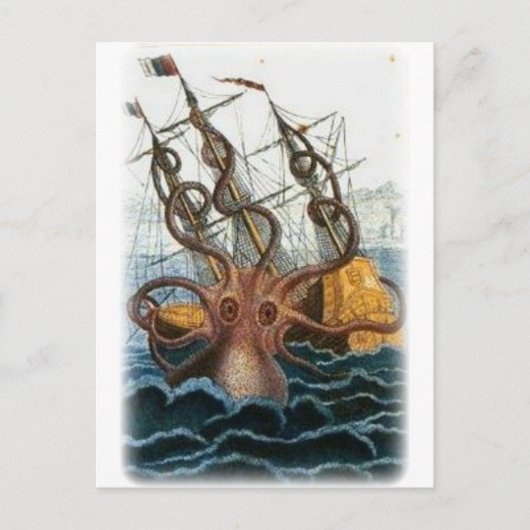 Kraken von Pierre Denys de Montfort, 1801 Postkarte (Vorderseite)