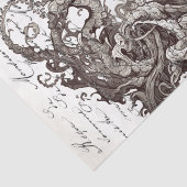 Kraken vs. Pirat nautical theme Seidenpapier (Detail)