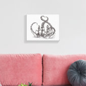 Kraken Wall Art | Kraken Art | Canvas Print Leinwanddruck (Insitu (Wohnzimmer))