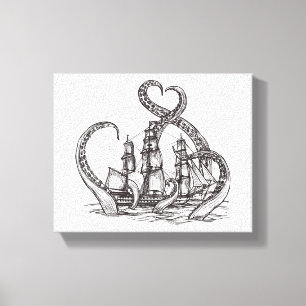 Kraken Wall Art   Kraken Art   Canvas Print Leinwanddruck