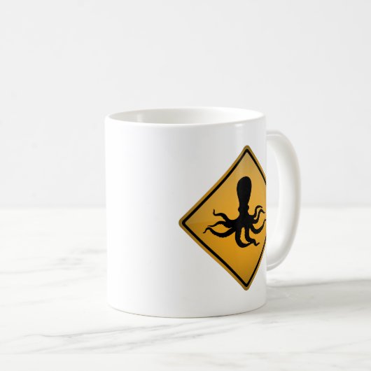 Kraken-Warnzeichen Kaffeetasse (VorderseiteRechts)