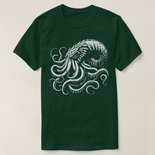 kraken zeichnend T-Shirt (Design vorne)