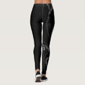Krakenarme grau auf schwarzen Leggings (Rückseite)