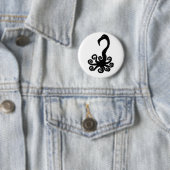 Krakenflamingo-Spaßkombinations-Tier-Cartoon Button (Beispiel)