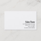 Krakenhaar-Stylist miserabeler Vintager Visitenkarte (Rückseite)