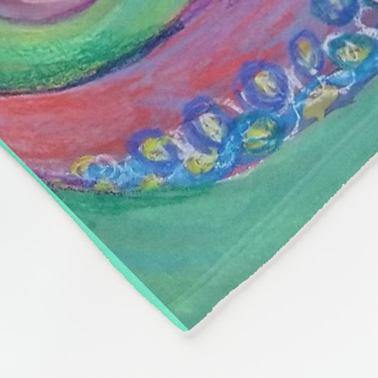 Krakenmalerei Fleecedecke (Ecke)