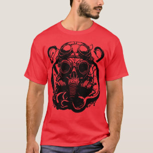 Krakenmit Gasmaske T-Shirt