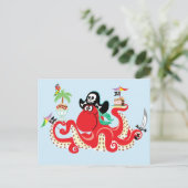 Krakenpirat Postkarte (Stehend Vorderseite)