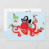 Krakenpirat Postkarte (Vorne/Hinten)