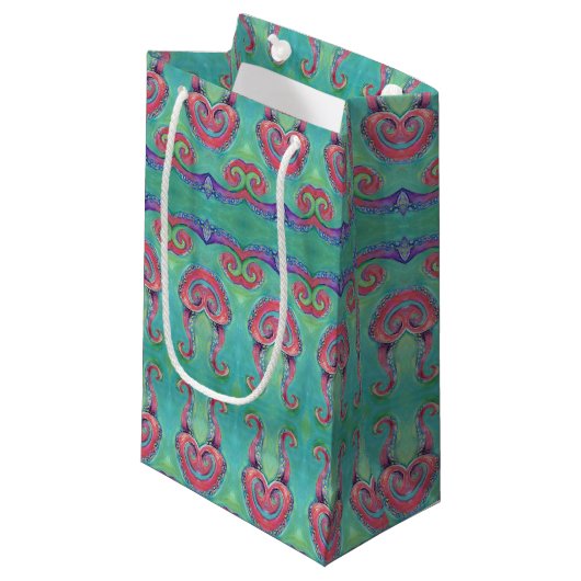 Krakententakel-Geschenktasche Kleine Geschenktüte (Vorderseite Schrägansicht)
