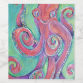 Krakenweinaufkleber Weinetikett (Einzelnes Label)