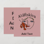 Krakisches Party, Kräftskiva Einladung (Vorne/Hinten)