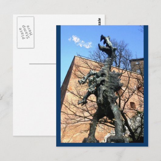 Krakow Dragon Postkarte (Vorne/Hinten)