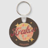 Kraków Krakau Stadt Polen Retro Vintag Schlüsselanhänger (Vorderseite)