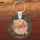 Kraków Krakau Stadt Polen Retro Vintag Schlüsselanhänger (Vorderseite)