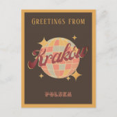 Kraków Krakau Stadt Polen Retro Vintage Postkarte (Vorderseite)