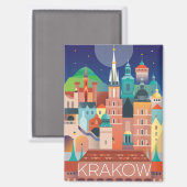 Krakow Kühlschrank Magnet (Vorderseite/Rückseite)