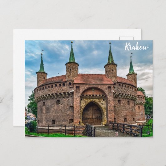 Krakow Poland Barbican Fort Postkarte (Vorne/Hinten)