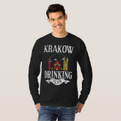 Krakow Poland City Trip Skyline Map Travel T-Shirt (Vorne ganz)