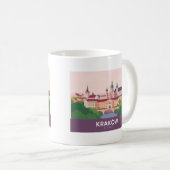 Kraków Poland Pastel Travel – Wawel Castle Kaffeetasse (VorderseiteRechts)