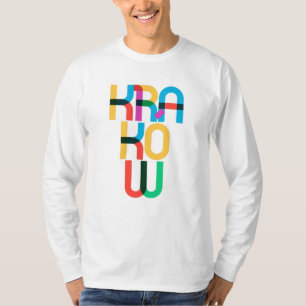 Kraków Polen Pop Kunstbriefe T-Shirt