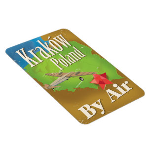 Kraków Polen Vintages Flugplakat Magnet