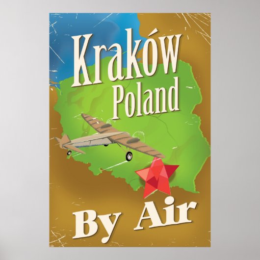 Kraków Polen Vintages Flugplakat Poster (Vorne)