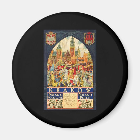Krakow Polska Pologne Polen Magnet (Vorne)