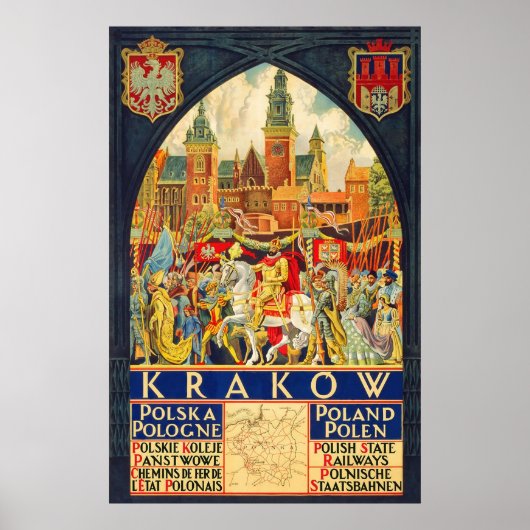 Krakow Polska Pologne Polen Poster (Vorne)